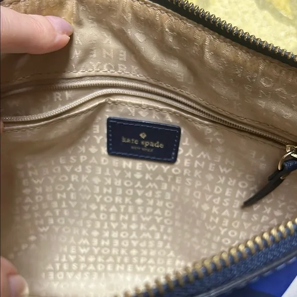 Kate Spade Gingham Blue and White Crossbody Bag - Picture 11 of 16